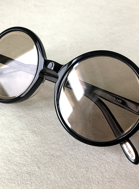 东海水晶眼镜石头镜纯天然黑框圆形太阳眼镜男墨镜防辐射养眼护目