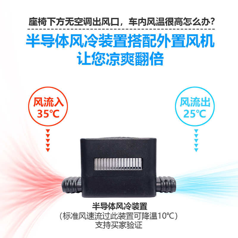 夏季汽车座椅通风坐垫空调制冷电动吹风座垫透气带风扇USB冷风垫