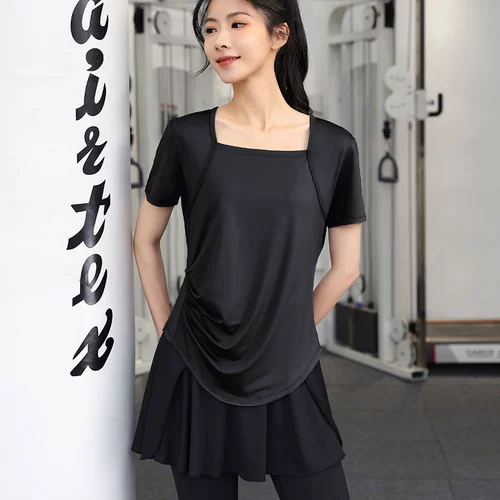 Одежда для йоги, летний спортивный костюм для спортзала для тренировок, большой размер, для бега