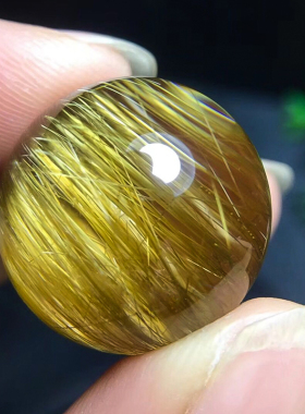 7a天然金发晶珠子绿幽灵无孔其他