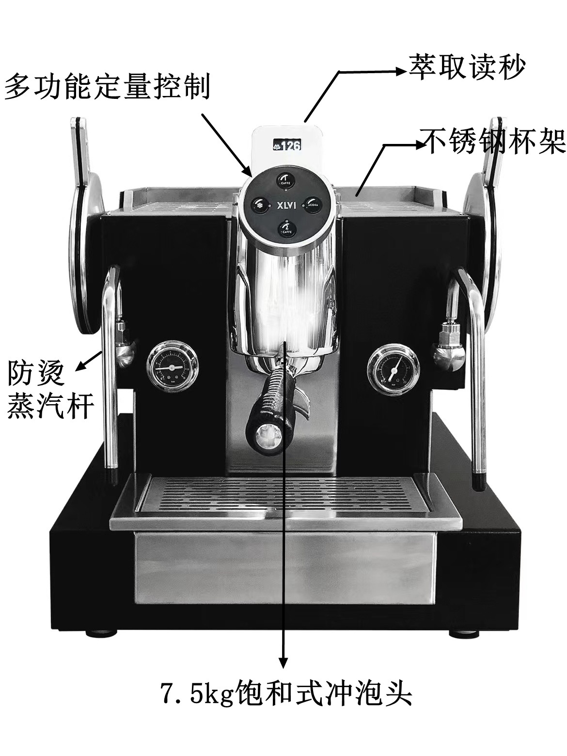 意大利进口XLVI意式半自动单头电控家用商用咖啡机xlvi Sth9型号-图2