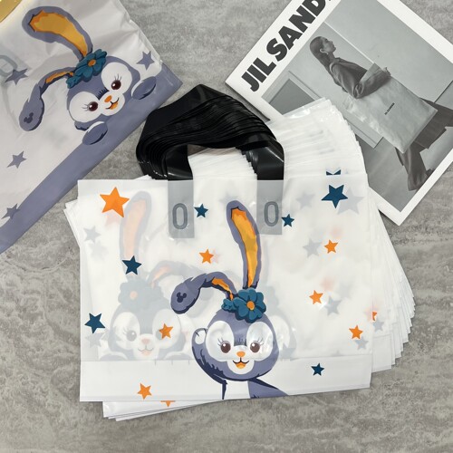 手提袋服装店装衣服包装袋批发透明塑料袋购物礼品袋手提袋子 - 图2