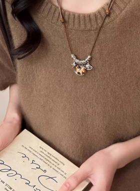 小马项链女2025秋冬新款毛衣链