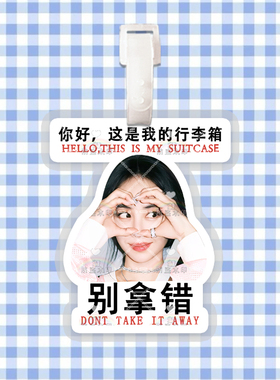 新款蔡依林 来图定制行李牌防丢牌登机牌旅行箱书包挂件明星周边