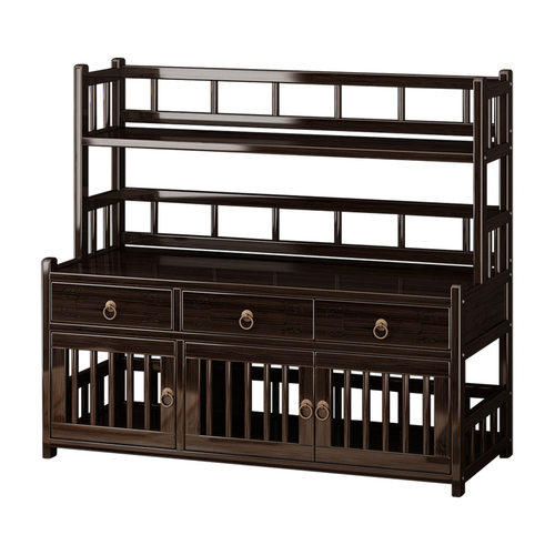 桌面博古架中式茶杯架古典茶具置物架茶壶架展示架紫砂壶摆放架子 - 图3