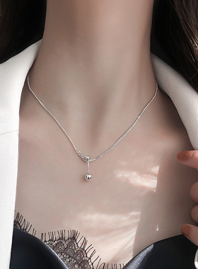 高级感小众设计纯银转运珠锁骨链