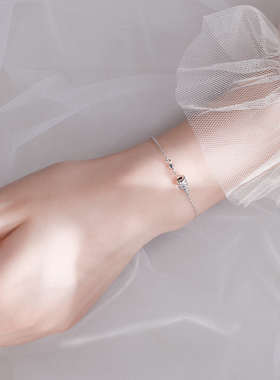 纯银玫瑰金小蛮腰手链