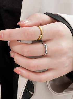 高级感小众设计925女k几何戒指