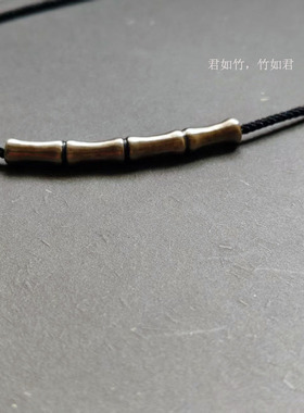 纯银项链竹节颈饰锁骨链