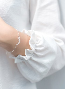 子木纯银手链女韩版清新