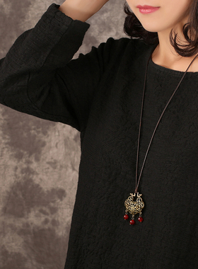 子木。原创手工长命锁女复古文艺