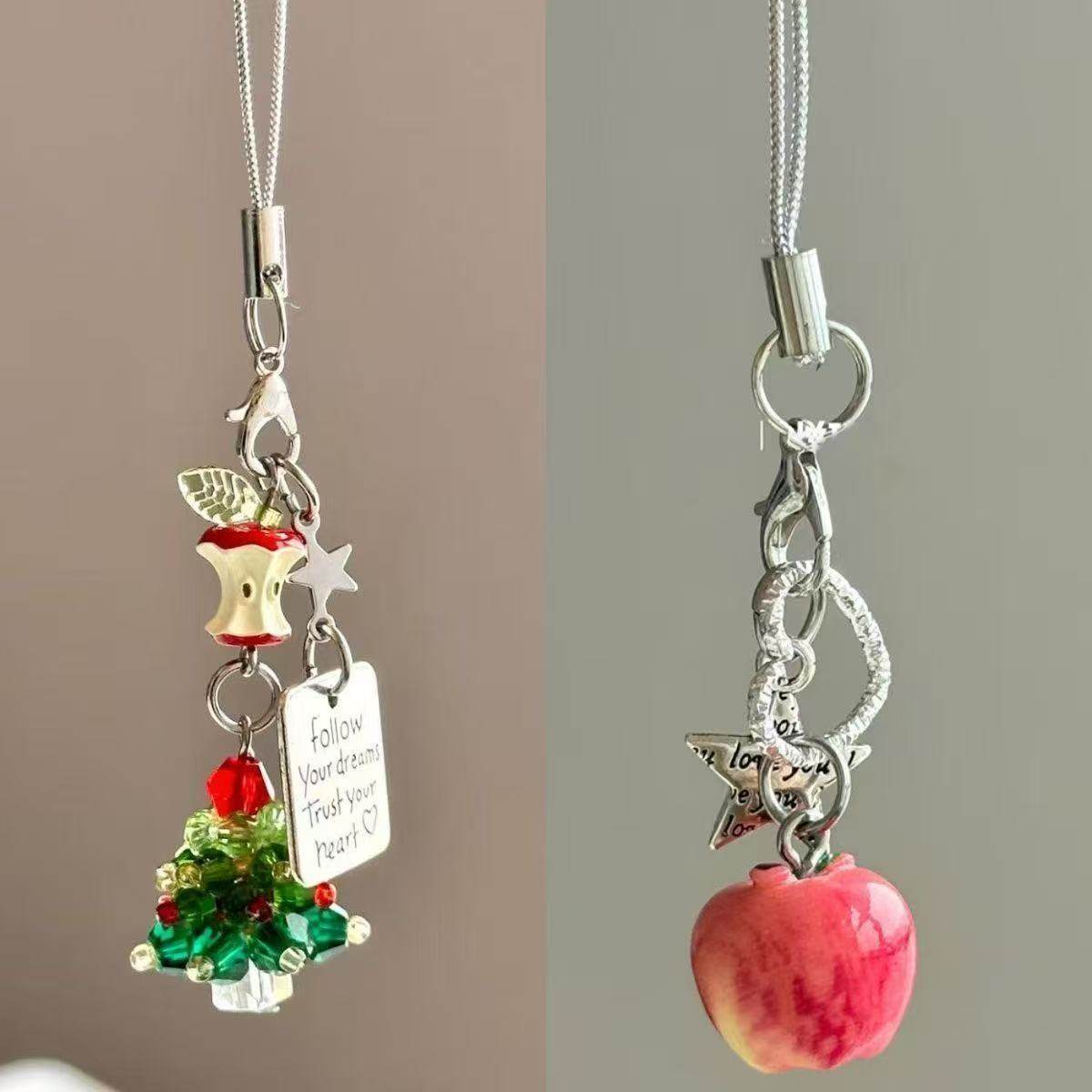 创意节日一颗苹果挂件钥匙扣礼物情侣闺蜜包包挂件平安果圣诞礼物,淘宝优惠券,粉丝福利购,淘宝优惠卷