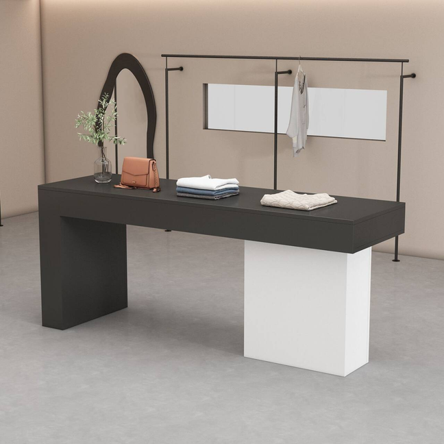 服装店中岛桌女装店铺中间流水台简约现代洞石纹展示桌鞋包中岛台,淘宝优惠券,粉丝福利购,淘宝优惠卷