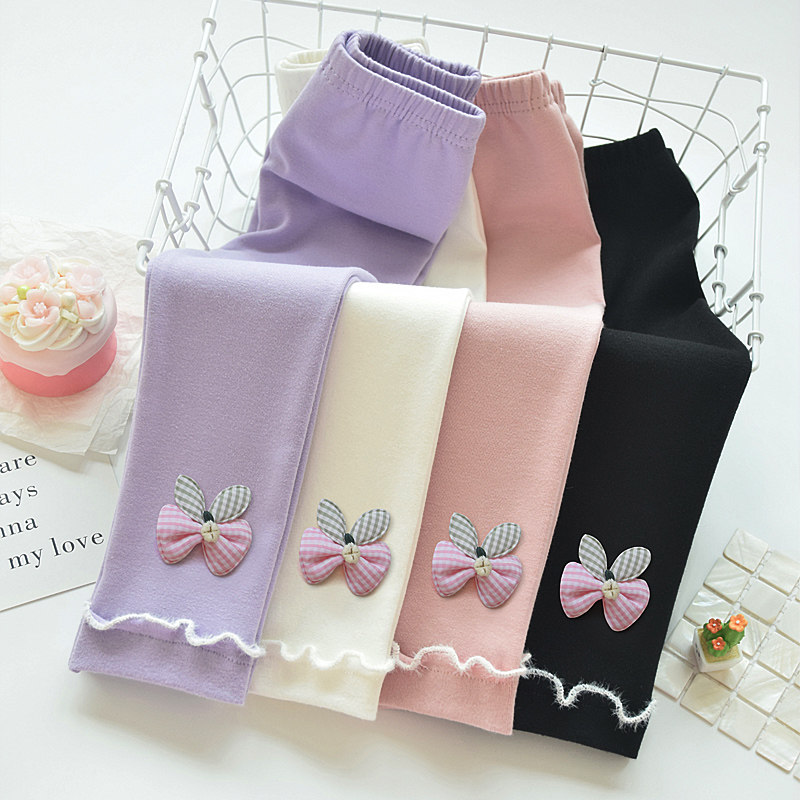 新款女童打底裤春秋外穿中大童黑色2025纯棉直筒九分洋气儿童裤子,淘宝优惠券,粉丝福利购,淘宝优惠卷