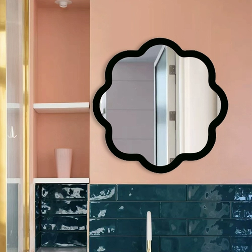 Ins Wind, легкое роскошное, странное зеркало, простое и милое зеркало для ванной творческое декоративное зеркальное зеркало деревянное стена, висящее макияж зеркало