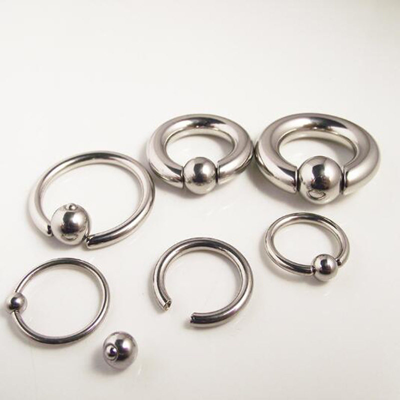 防过敏钛钢不锈钢BCR大尺寸卡球环弹簧球耳环乳环阴环多用环PA环,淘宝优惠券,粉丝福利购,淘宝优惠卷