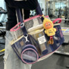 Cute large capacity mesh swimming bag for sports and fitness