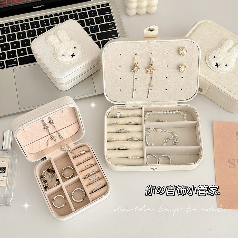 Ins style portable jewelry storage box with large capacity