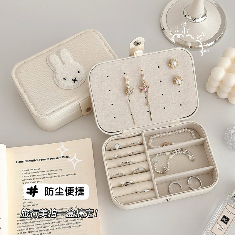 Ins style portable jewelry storage box with large capacity