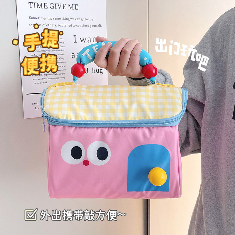 可爱小房子手提保温袋便当包大容量上班族学生带饭包高颜值饭盒袋