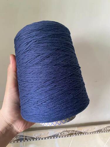 外贸棉纱带子纱 扁带全棉纱 柔软舒适衣服包包混线手工编织毛线 - 图0