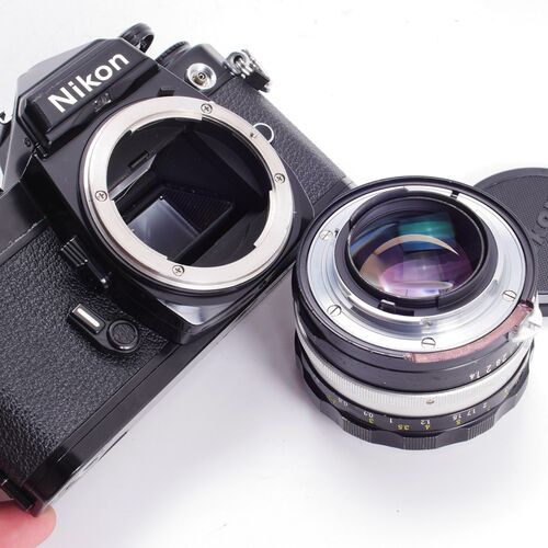 尼康NIKON FE2 50/1.4 钛帘机械胶片单反相机黑漆 高端不输FM2 3A - 图3