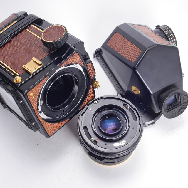 Mamiya RB67 gold-plated lizard skin medium format camera