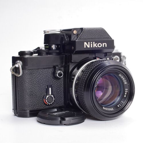 尼康NIKON F2A+50/1.4黑漆纯铜高端机械胶片单反相机DP11测光96新 - 图0