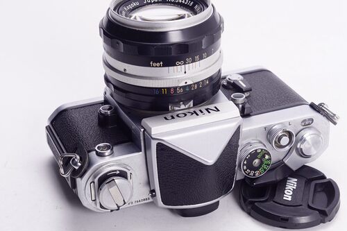 尼康 NIKON F2尖顶DE1 50/1.4 全机械胶片单反相机 98新 文艺复古 - 图0