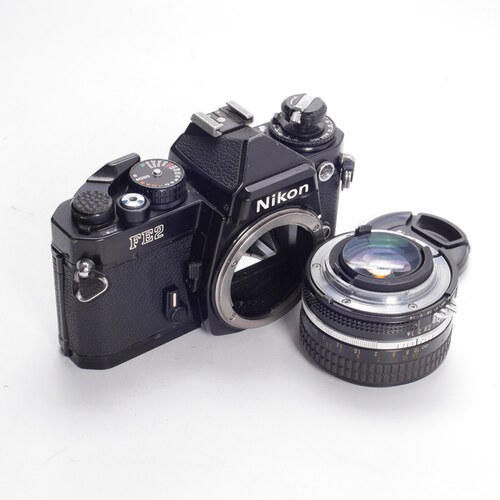尼康NIKON FE2 50/1.4 AI 钛帘胶片单反相机优于FM2 不输FM3A黑漆 - 图2