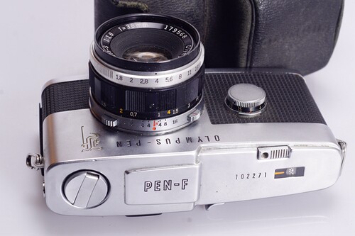 奥林巴斯 OLYMPUS PEN F 大F 38/1.8 半格胶片单反相机 机械96新 - 图3
