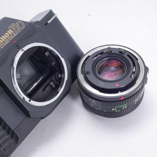 佳能CANON T70 NFD 50/1.8自动过片胶片相机不输A1性价比高97新 - 图2