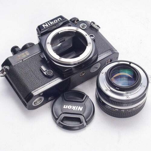 尼康NIKON FE2 50/1.4钛帘黑漆机械胶片单反相机不输FM2 猜测光好 - 图2