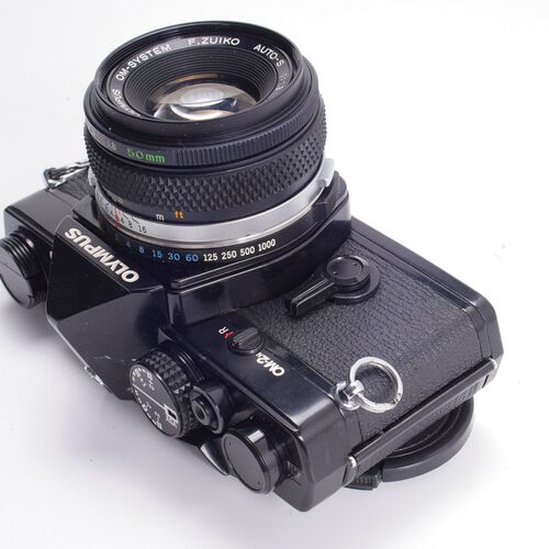 奥林巴斯 OLYMPUS OM 2N 50/1.8黑漆胶片单反相机 小巧复古文艺 - 图1