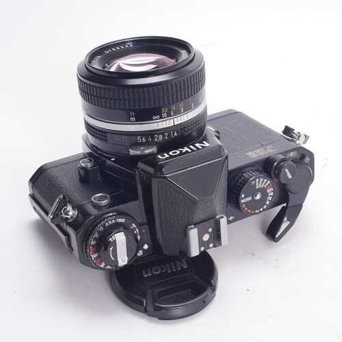 尼康NIKON FE2 50/1.4钛帘黑漆机械胶片单反相机不输FM2 猜测光好 - 图1