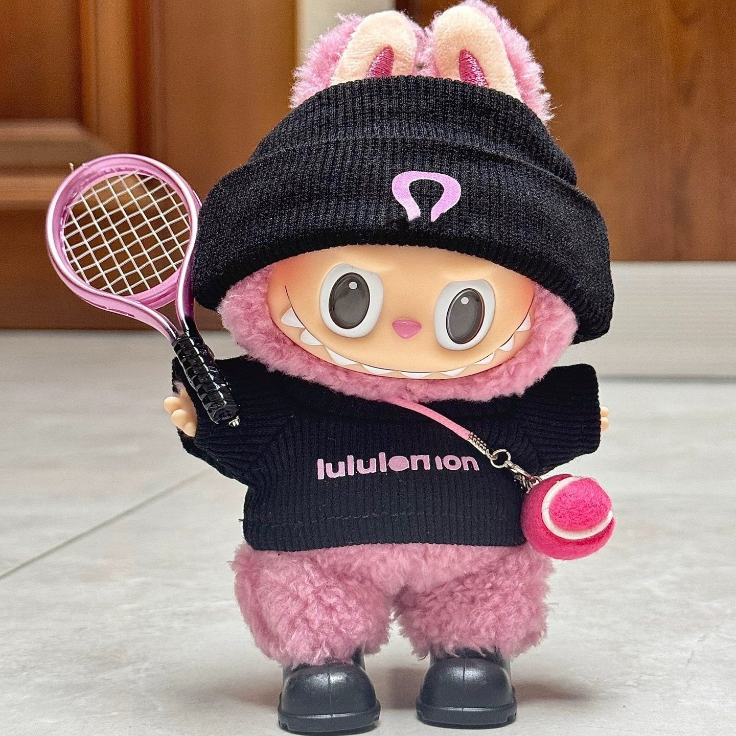 原创！适用拉布布lulu运动风网球套装衣服labubu娃衣一二三代通用,淘宝优惠券,粉丝福利购,淘宝优惠卷