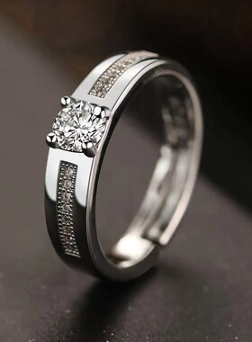 高颜值真情侣款结婚对戒婚礼仪式用不掉色爆闪网红爆款假戒指