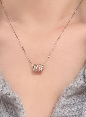 合金项链 粉色小蛮腰项链女超酷学生饰品辣妹轻奢ins小众高级情人