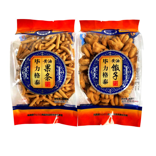 内蒙特产毕力格泰黄油果条馓子400克2袋组合传统即食糕点零食包邮 - 图3