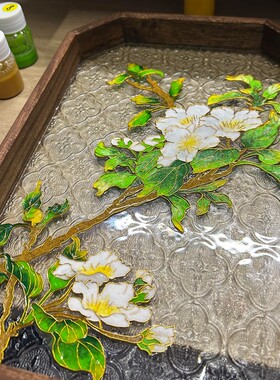 掐丝珐琅diy材料包非遗景泰蓝摆件首饰盒情人节团建暖场手工活动