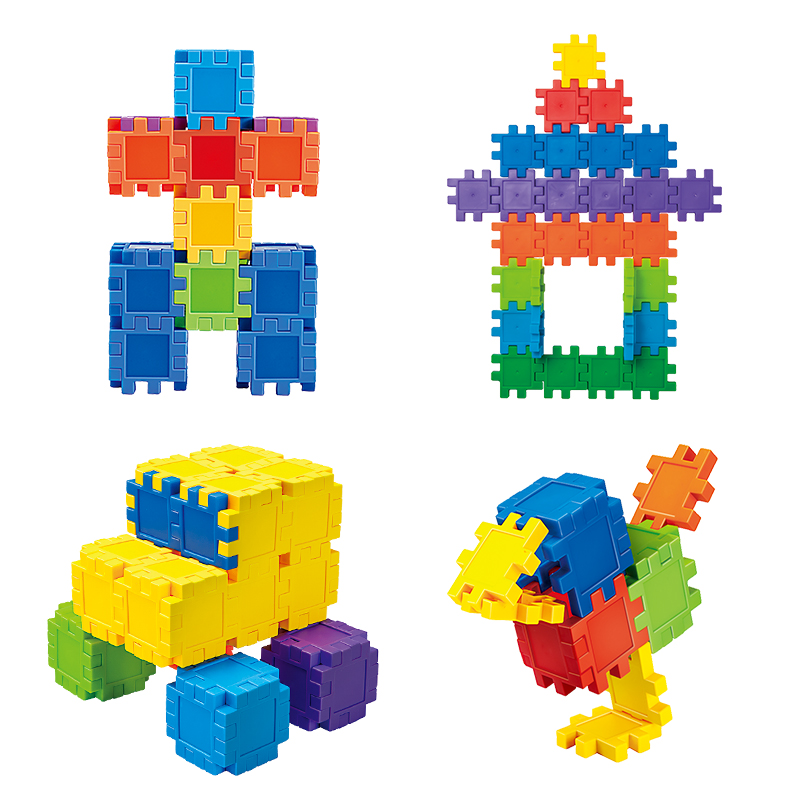 百变插块儿童积木塑料玩具1-2益智力男孩女孩3-6拼插拼装7-8-10岁-图3