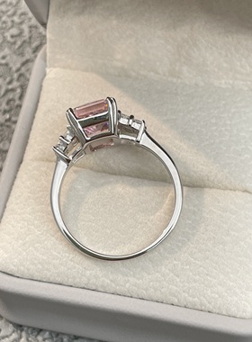 纯银s925培育高碳钻戒指