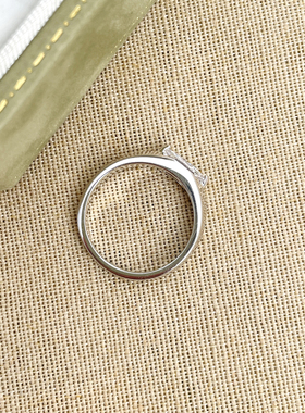 纯银s925马眼培育高碳钻戒指