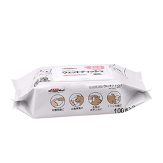 Pet салфетки 多格漫宠物湿巾猫咪狗狗专用湿纸巾清洁用品无香无酒精100抽