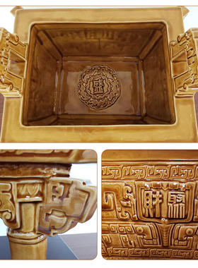 开业摆件美陶招财中式