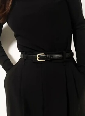 腰带女皮革休闲百搭女士时尚潮百搭平滑扣腰带女休闲牛仔裤带