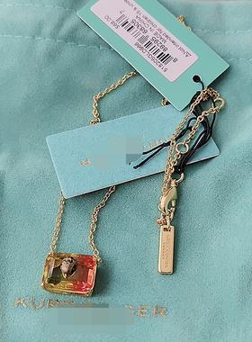 欧美KG保真原装吊牌拉伸袋加厚镀金简约时尚小众设计水晶项链女
