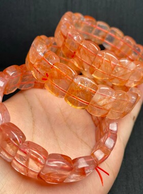 天然红胶花手排手链女款单圈时尚饰品礼物送女友闺蜜生日礼物