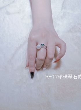zacw.ly银色珍珠戒指设计感小众高级轻奢时尚百搭女款大码戒指