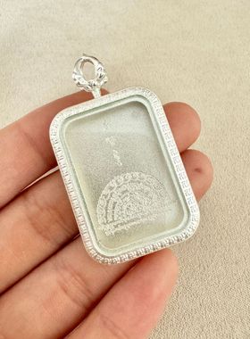 藏式唐卡外壳外框3*4单双面吊坠